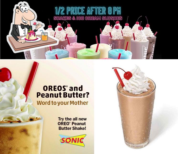 Sonic Drive-In serves a number of desserts