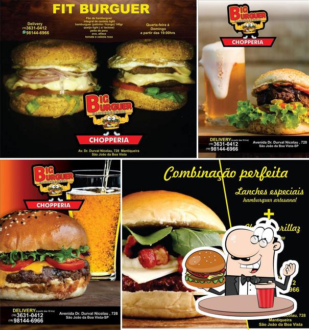 Experimente um hambúrguer no Big Burguer Hamburqueria Delivery