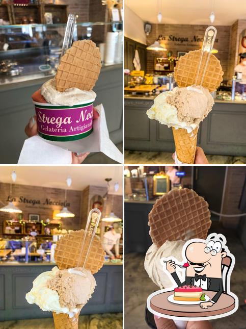 La Strega Nocciola Gelateria Artigianale serve un'ampia varietà di dolci