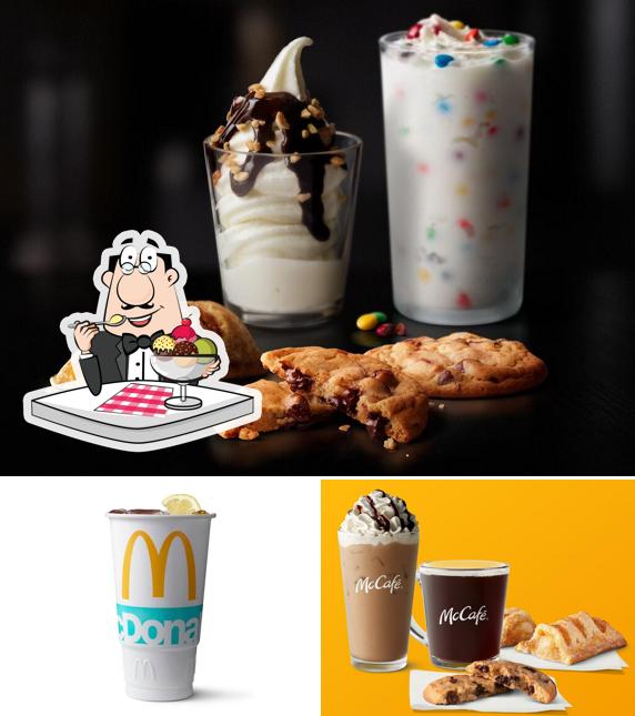 McDonald's serves a selection of desserts