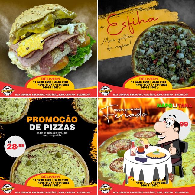 Consiga um hambúrguer no Pizzaria Hamburgão