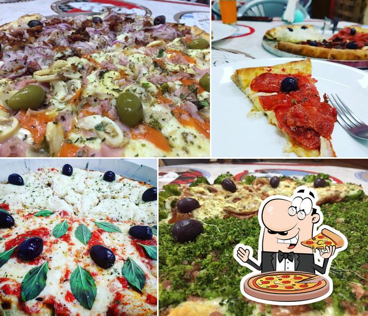 Peça diferentes variedades de pizza