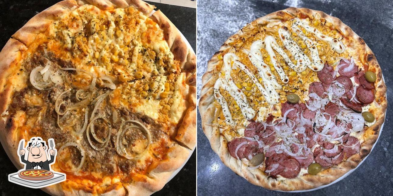 Escolha diferentes variedades de pizza