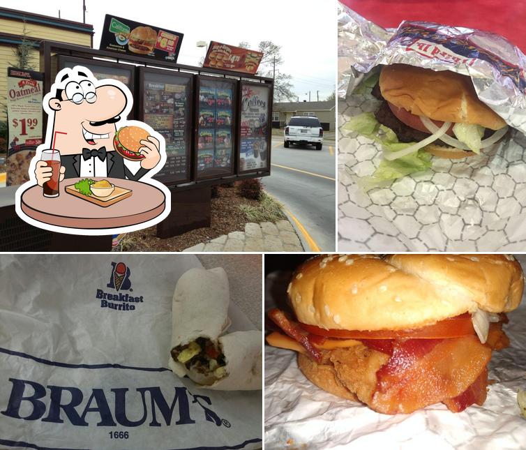 Prueba una hamburguesa en Braum's Ice Cream & Dairy Store