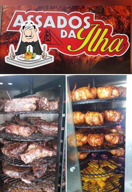 Comida em Assados da Ilha Frango Assado