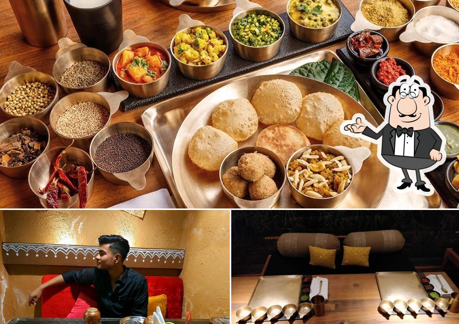 Among different things one can find interior and food at Swadesh Restaurant