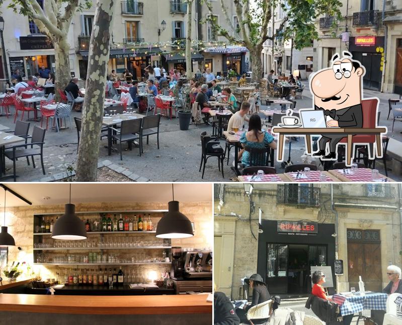 Ripailles se distingue par sa intérieur et comptoir de bar