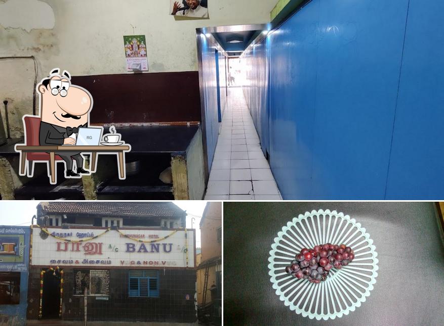 The photo of interior and food at Hotel Banu