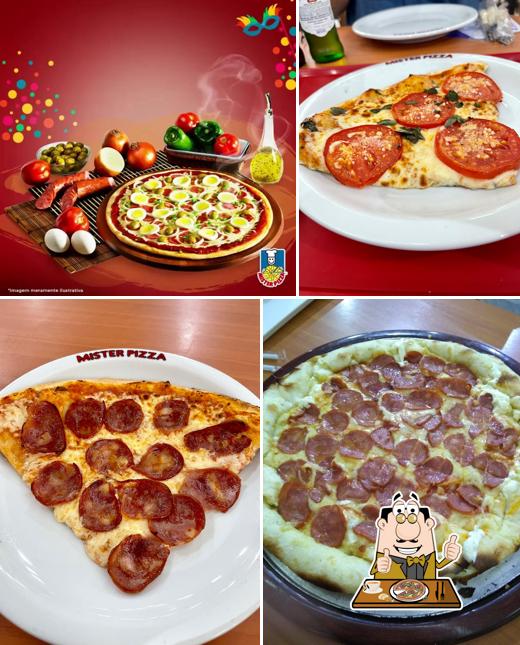 Escolha diferentes variedades de pizza