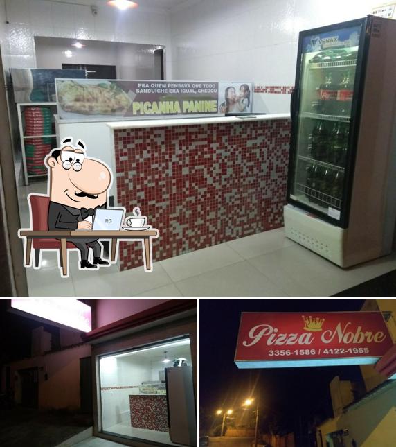 Esta é a ilustração mostrando interior e exterior no Pizza Nobre