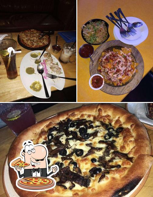 Pick pizza at Verbena Brewpub and Lounge