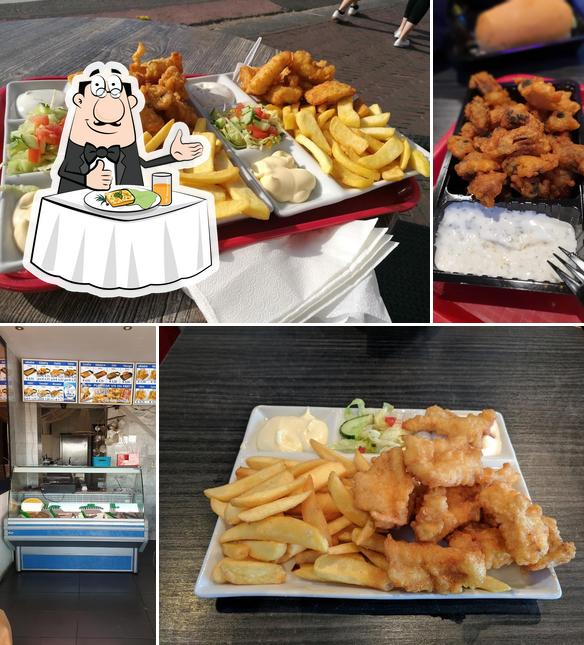 Essen im Fish & Chips Noordwijk