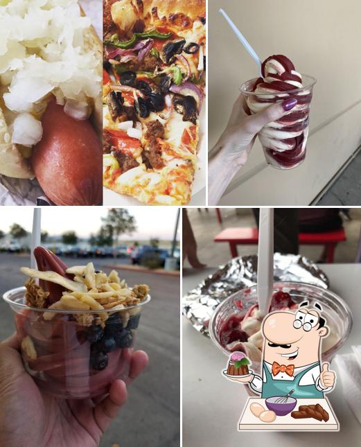 Costco Food Court serves a variety of desserts