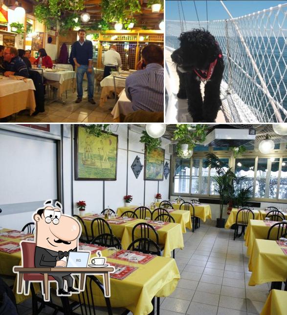La immagine di interni e cibo da La Rete