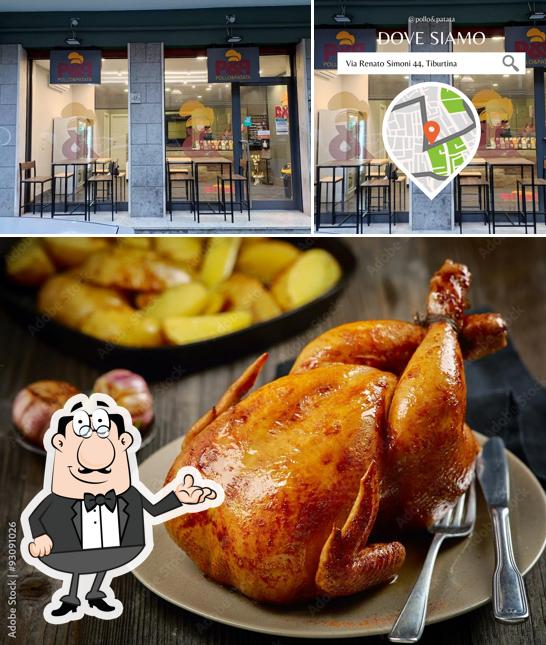 La foto di interni e la carne da Pollo&Patata - Zona Tiburtina