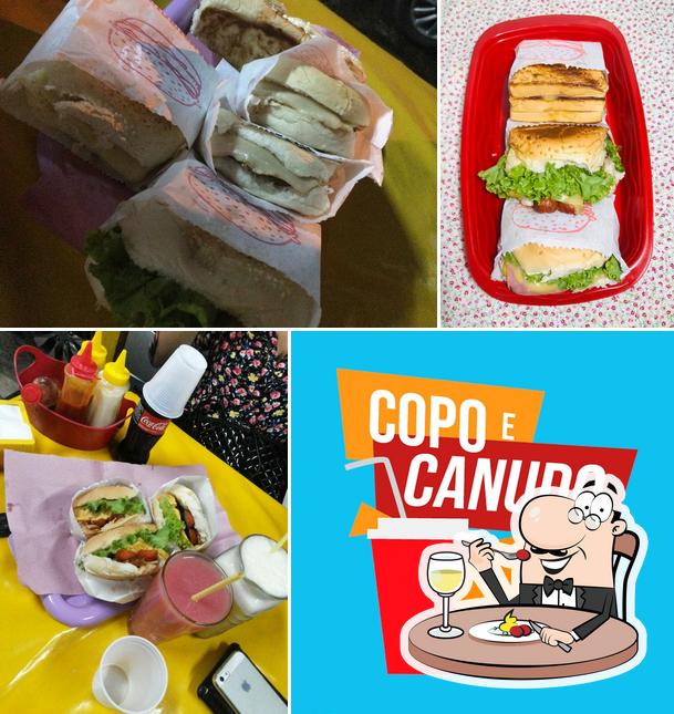 Comida em Lanche Copo E Canudo