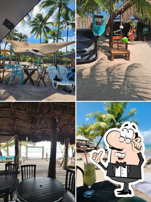 O interior do Corais Beach Club