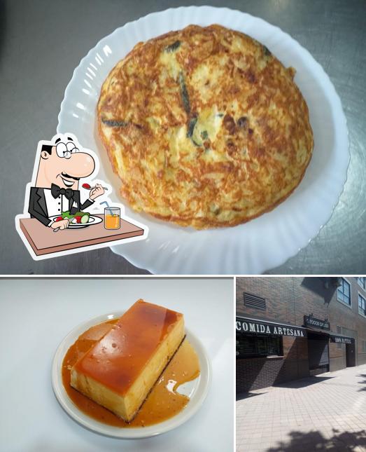 Observa las fotos que muestran comida y exterior en Ofogón Galego