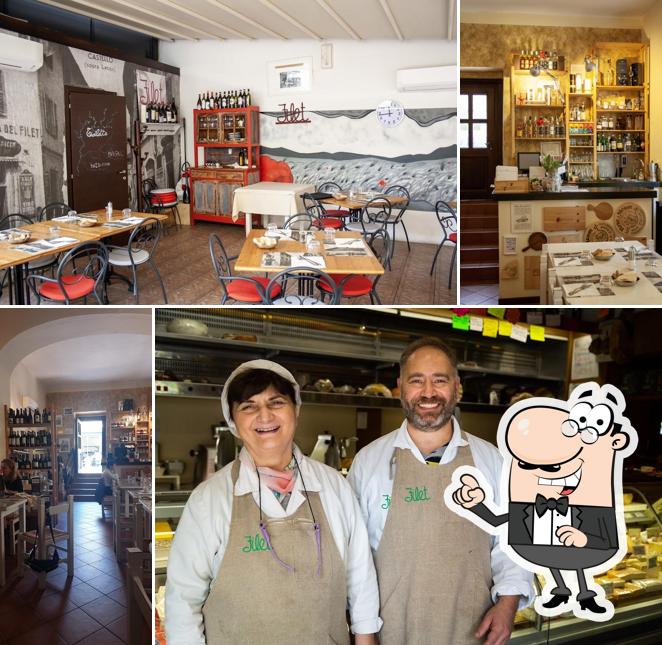 Gli interni di Filet osteria