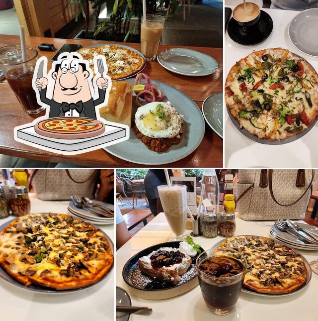 Get pizza at Town Coffee 2.0