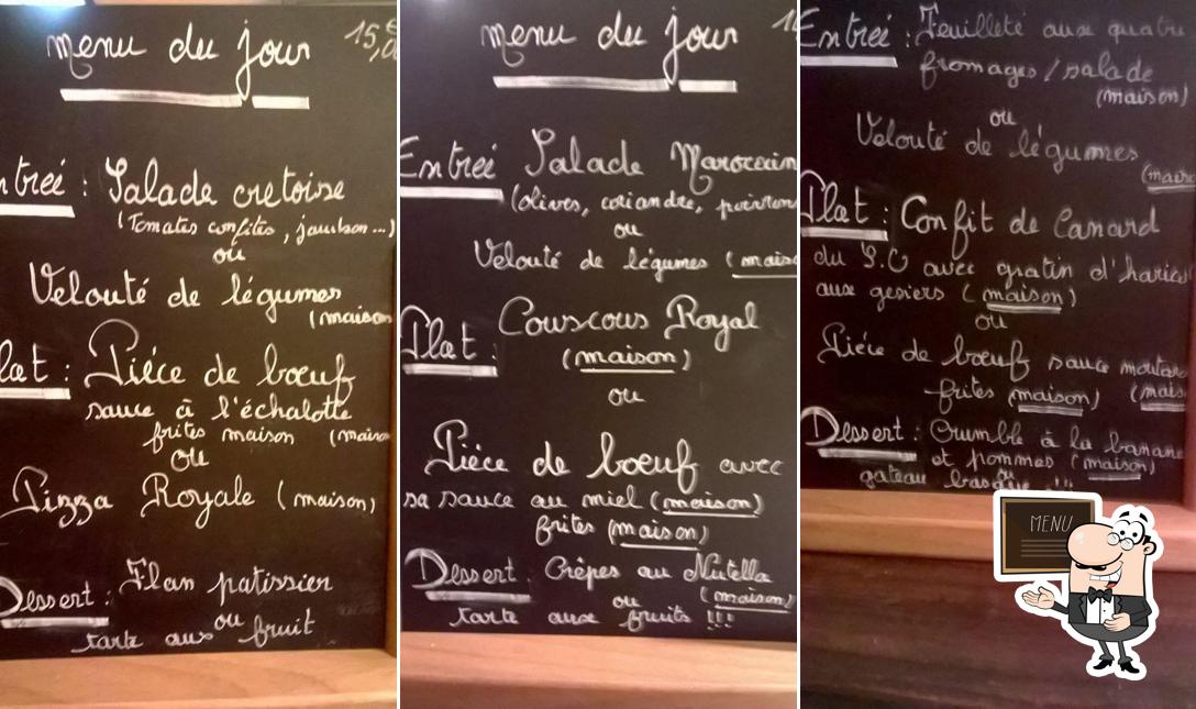 El Sol Auch présente un tableau affichant le menu