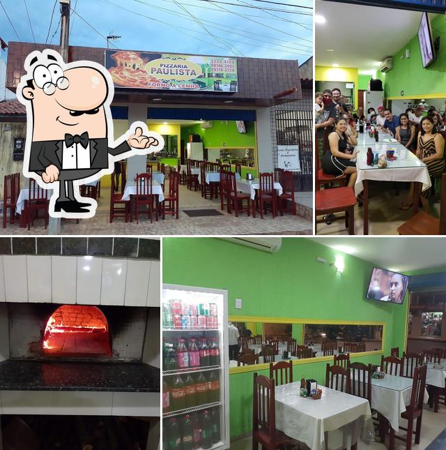 O interior do Pizzaria Paulista