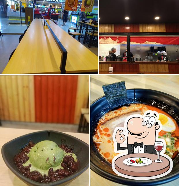 Take a look at the image showing food and interior at Kyukyu Ramen 99 - Starmall EDSA