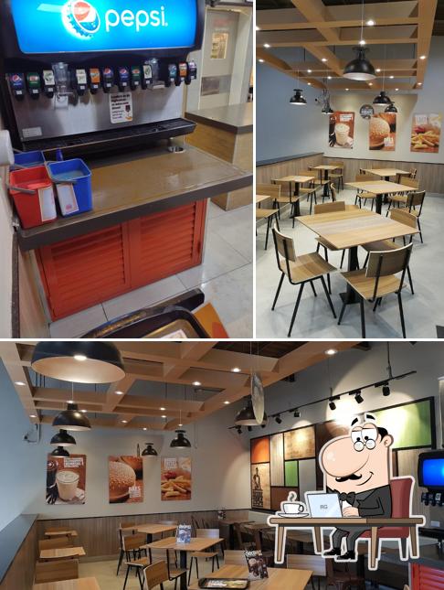 O interior do Burger King