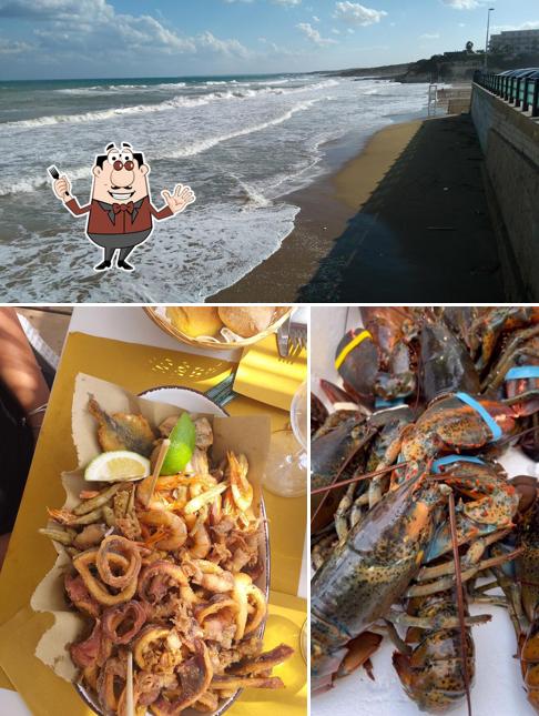 Questa è la immagine che mostra la cibo e esterno di lido abbronzatissima