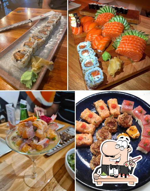 Rolos de sushi são oferecidos por Sushi Trip Experience