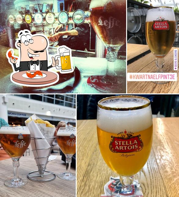 Vous pouvez prendre un verre de bière blonde ou brune