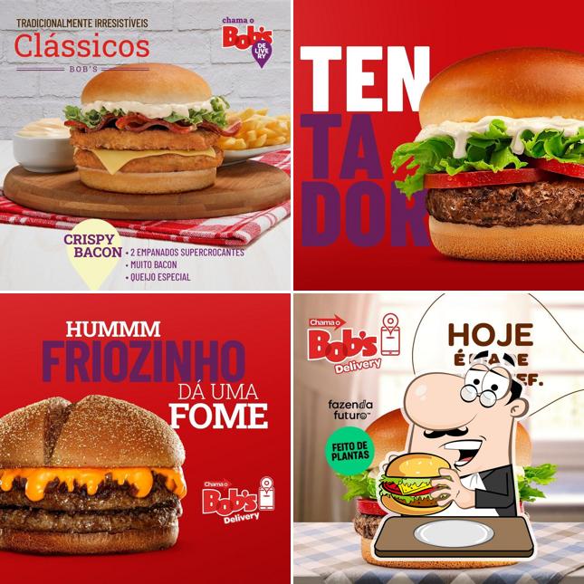 Experimente um dos hambúrgueres oferecidos no Bob's Burger - Campinas Praça General Osório