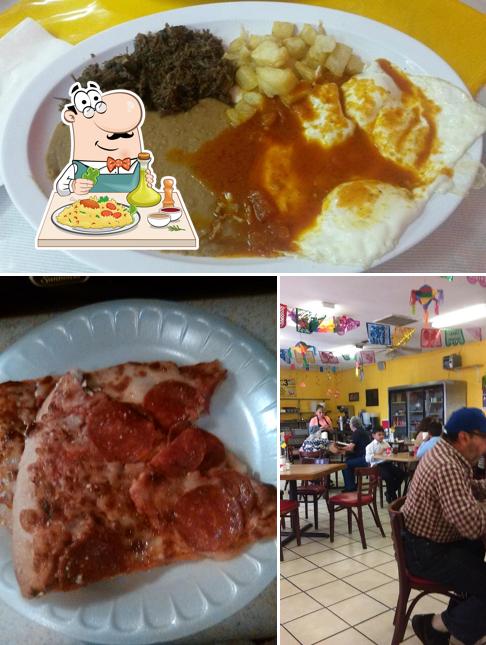 This is the picture displaying food and interior at Los Magueyes Mexican Restaurant