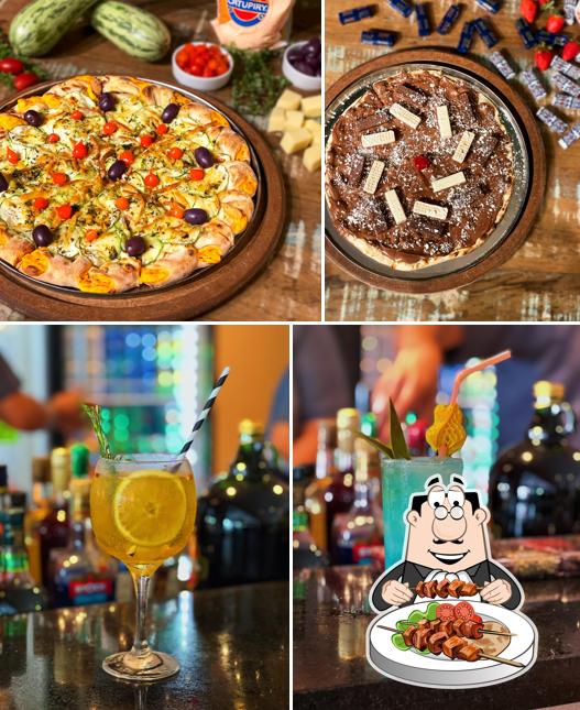 A Marikota Pizzaria se destaca pelo comida e bebida