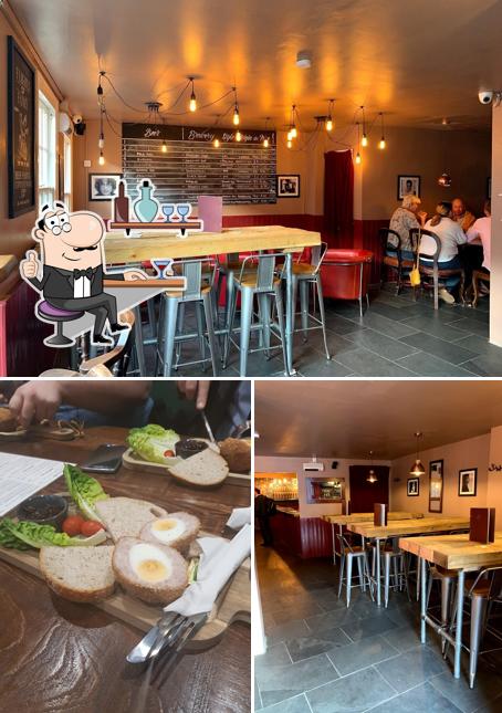This is the picture displaying interior and food at The Moulsham Tap