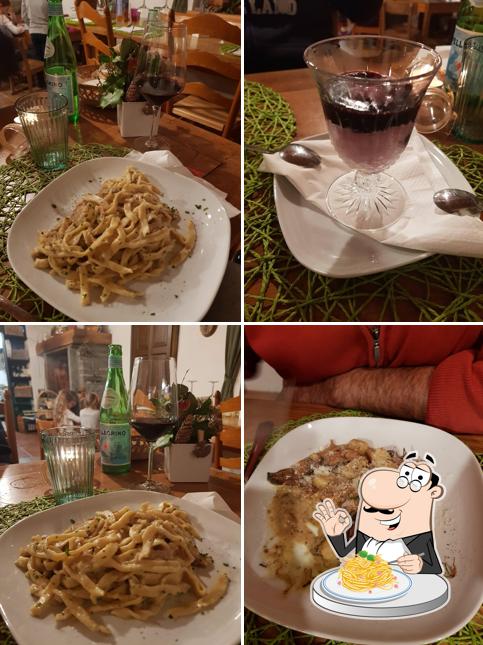 Spaghetti à la carbonara à Grotto San Fedele