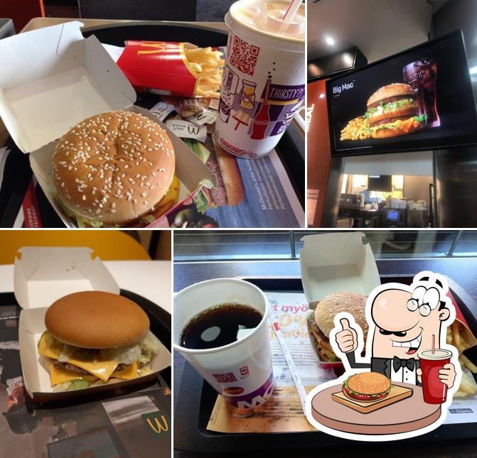 Попробуйте гамбургеры в "McDonald's Helsinki Forum Katutaso"