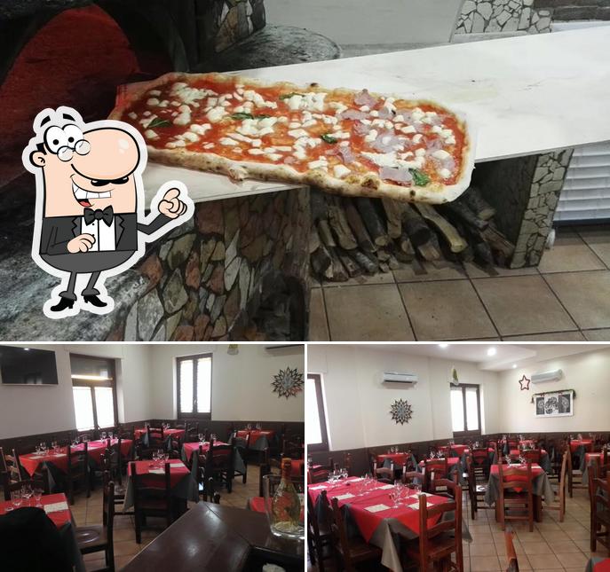 La interni e pizza del ristorante