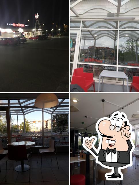 The interior of Hesburger Savonlinna Drive-In