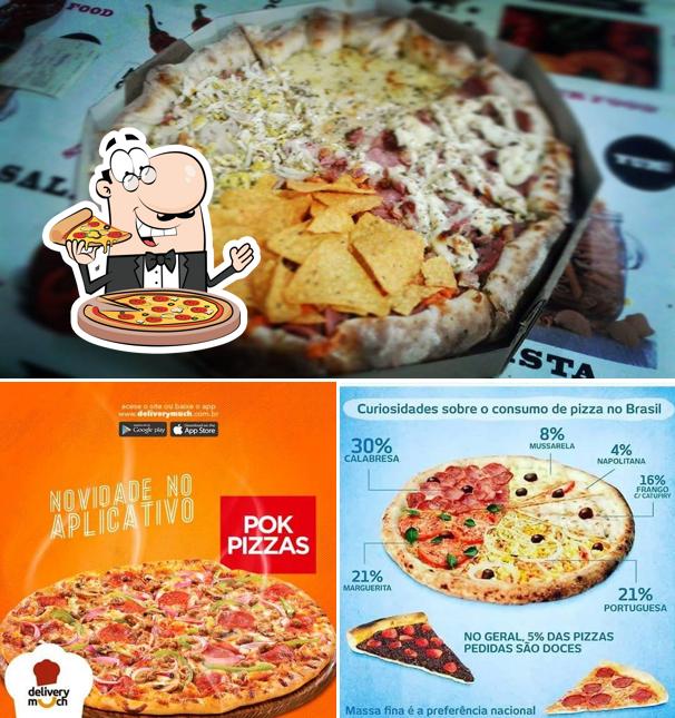 Peça diversos variedades de pizza