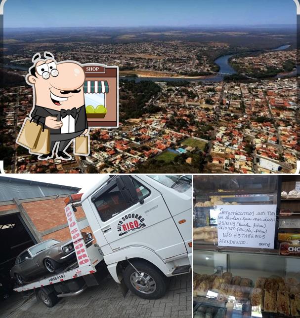 A imagem do panificadora ouro fino’s exterior e comida