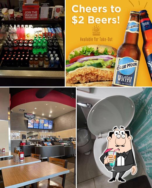 Las imágenes de bebida y interior en Smashburger
