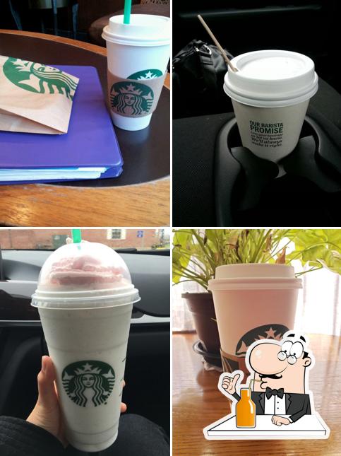 Starbucks offers a selection of drinks