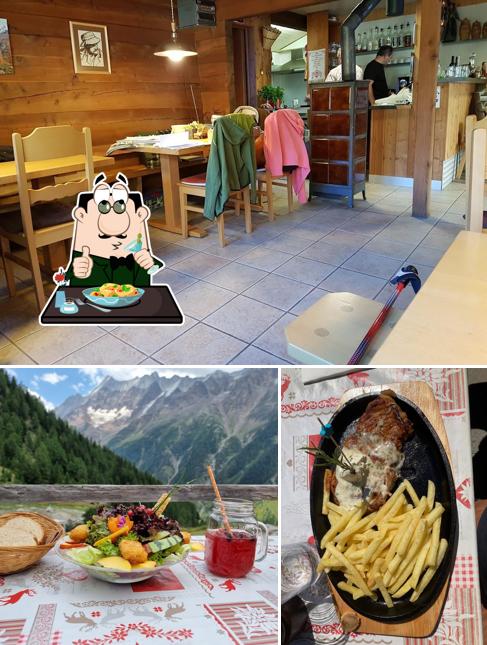 Check out the image displaying food and interior at Bergrestaurant Tellialp, Karl Meyer