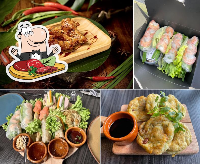 V CORNER Vietnamese Bistro & Bar provides meat dishes