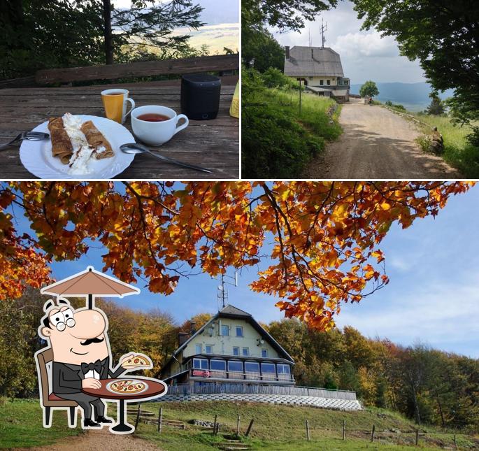 Dai un’occhiata alla foto che mostra la esterno e cibo di Dom na Slivnici