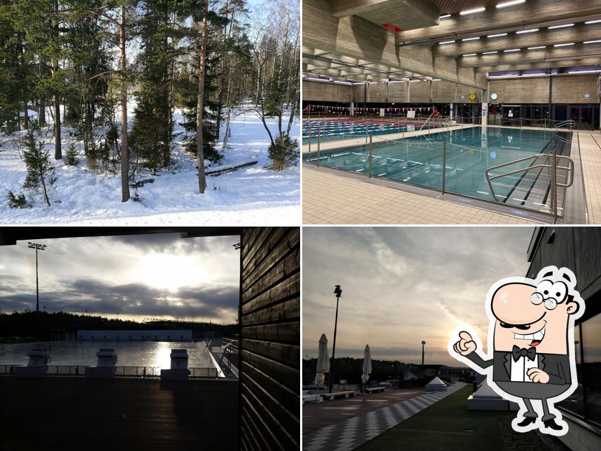 Leppävaara indoor swimming pool and outdoor swimming pool cafe, Espoo ...