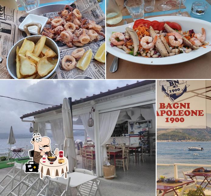 La foto di cibo e tavolo da pranzo da Bagni Napoleone Bar Ristorante