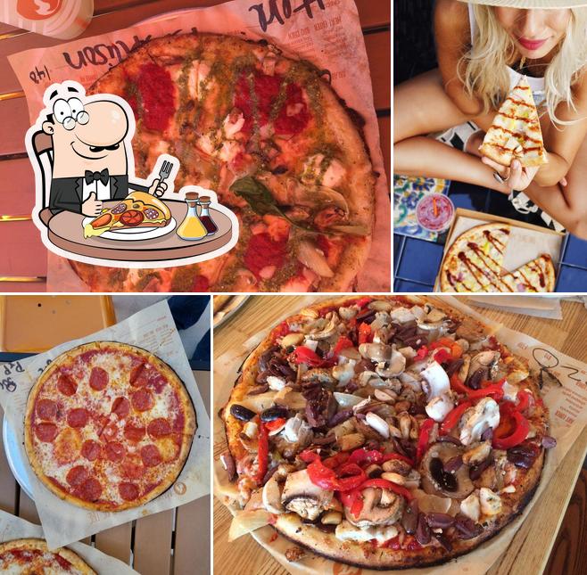 Pick pizza at Blaze Pizza