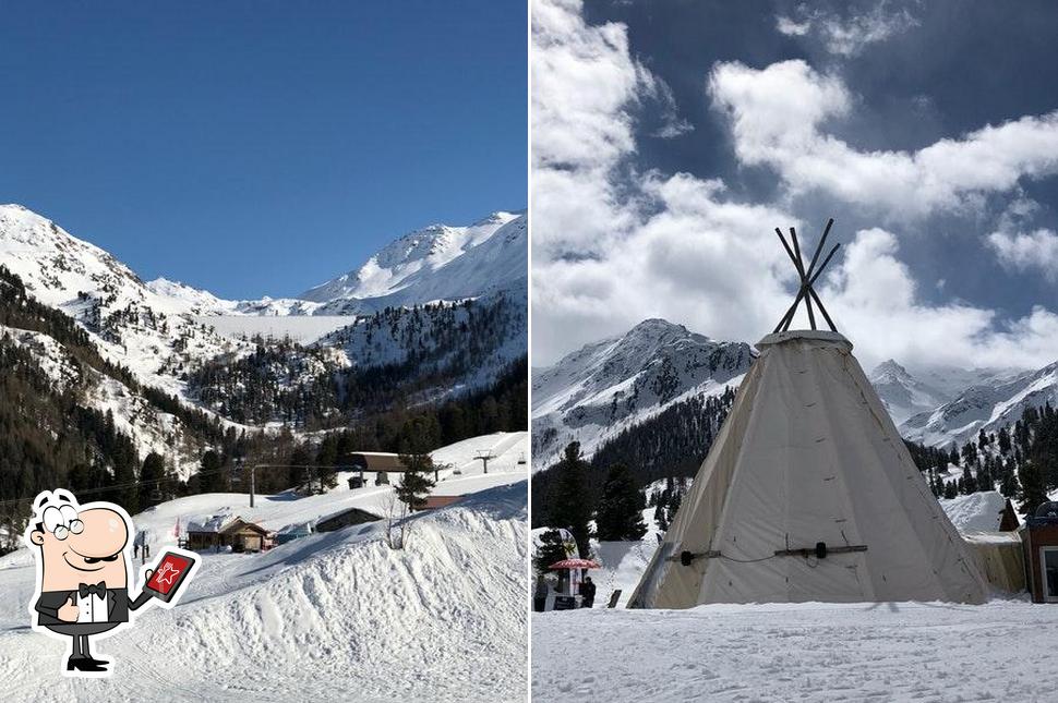 Goditi la vista dall'area esterna di Au Tipi